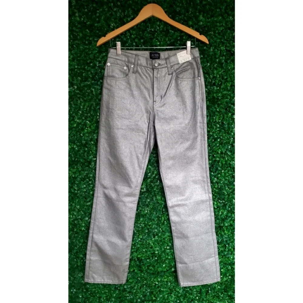 J.Crew Collection slouchy-straight jean in silver